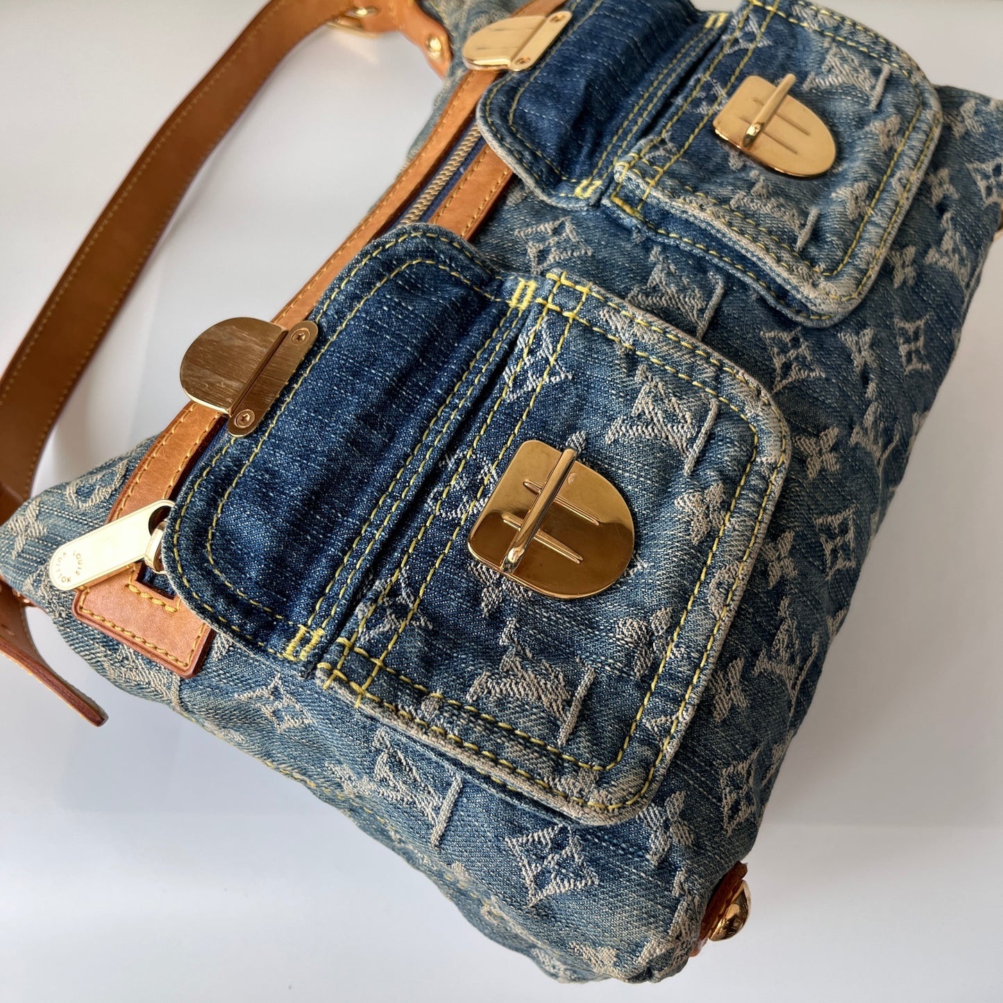 Louis Vuitton Vintage Baggy Denim PM Shoulder Bag