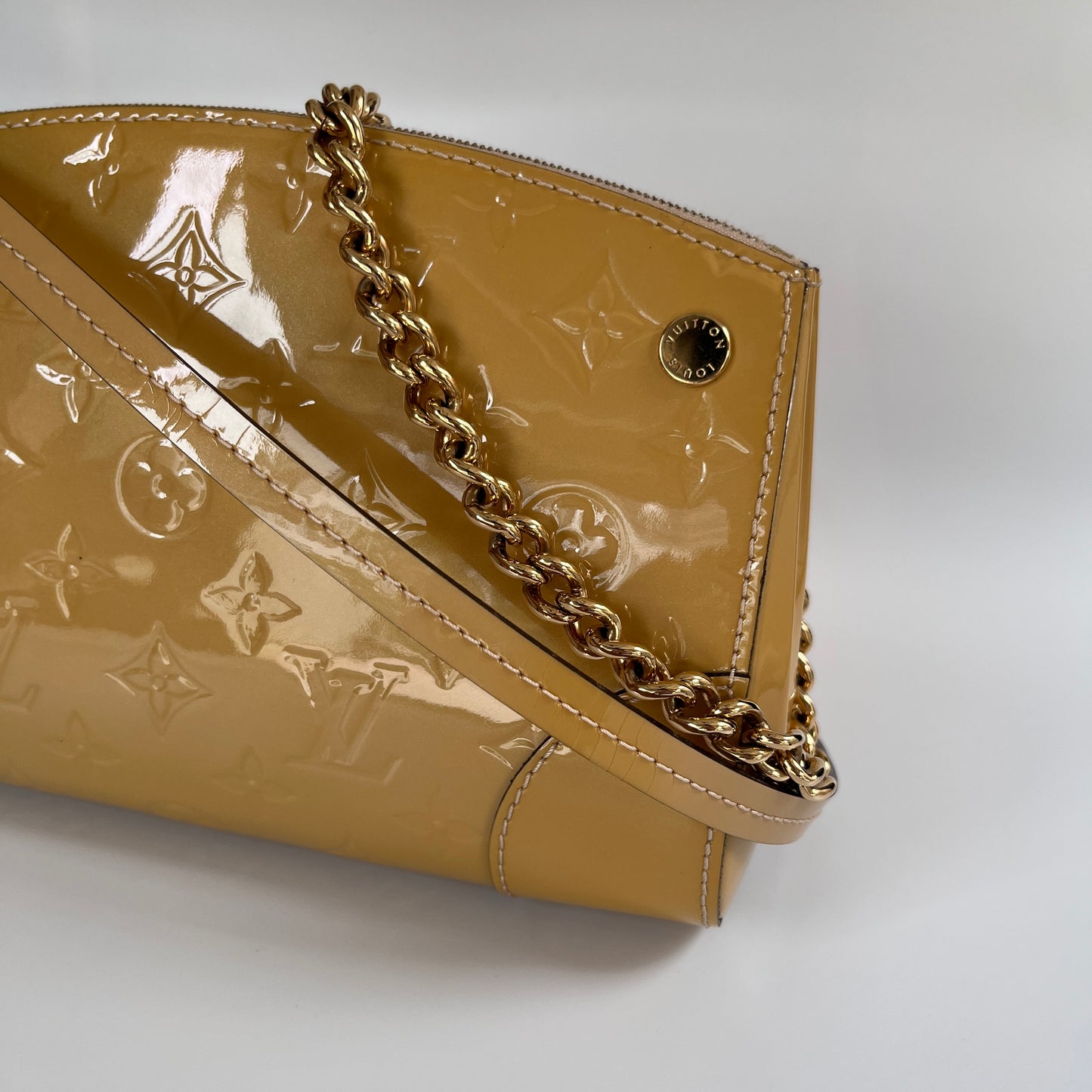 Louis Vuitton Santa Monica Yellow Vernis Clutch/ Crossbody Bag