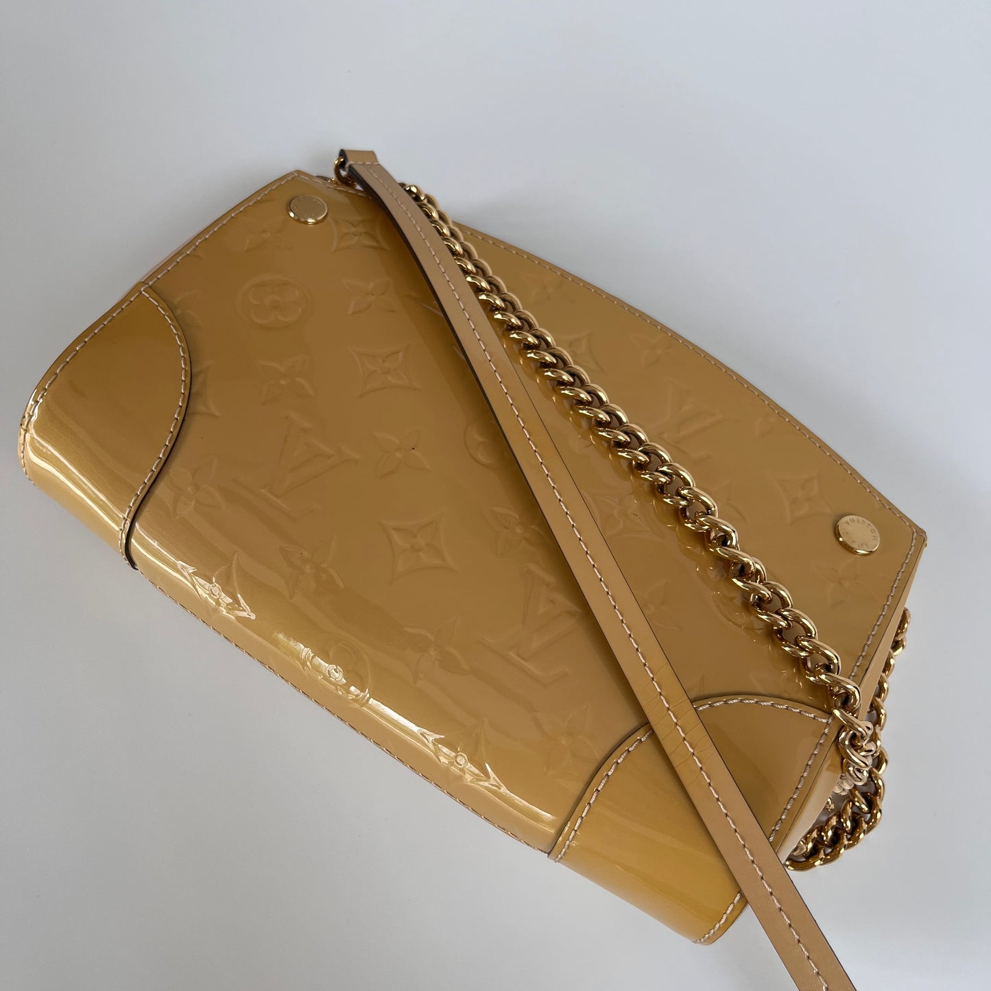 Louis Vuitton Santa Monica Yellow Vernis Clutch/ Crossbody Bag