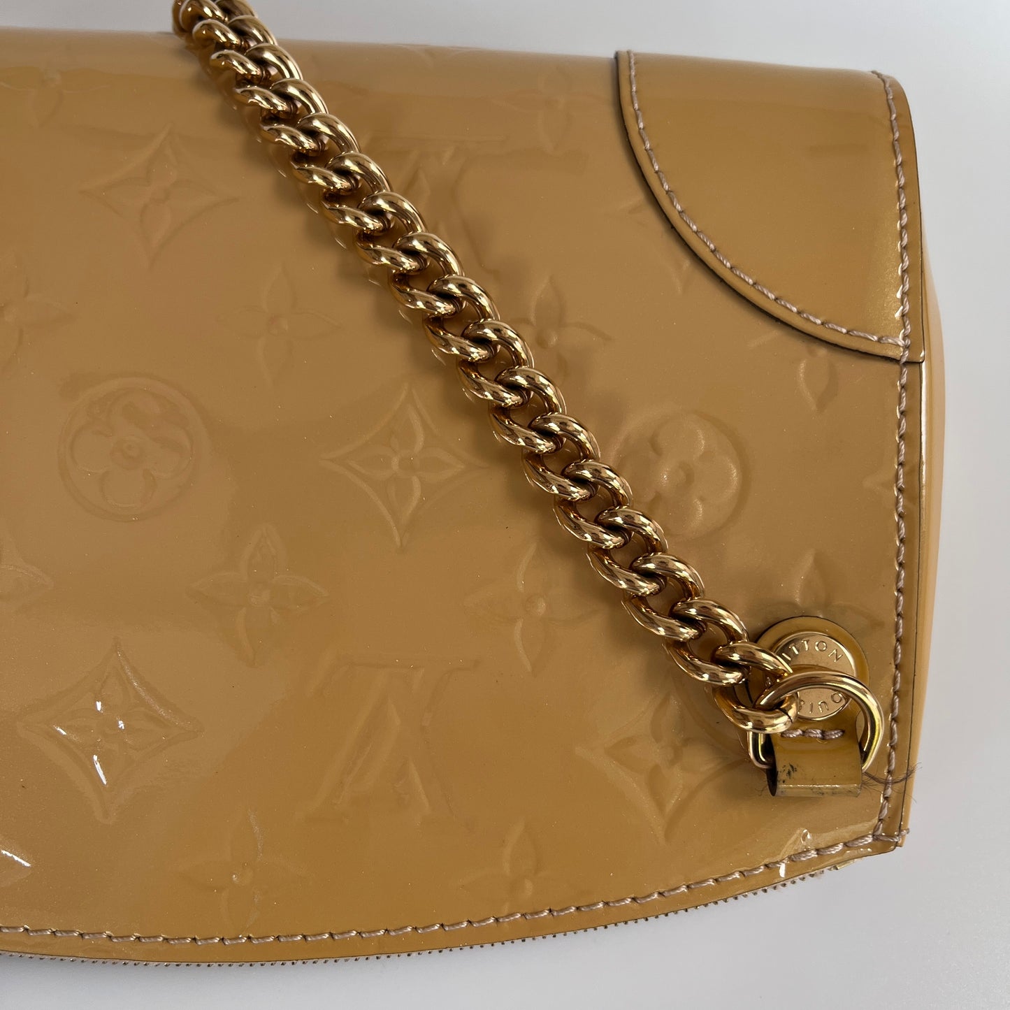 Louis Vuitton Santa Monica Yellow Vernis Clutch/ Crossbody Bag