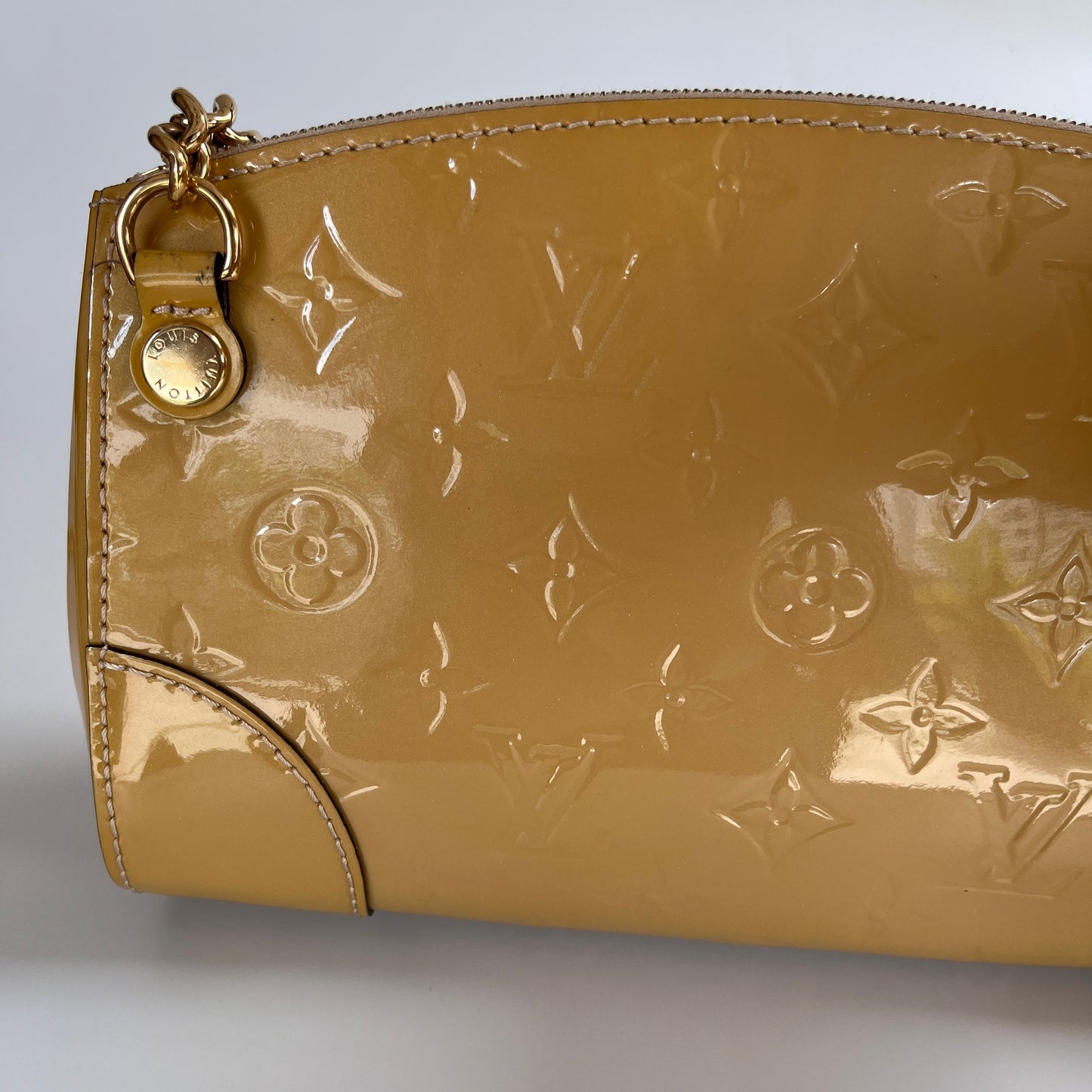 Louis Vuitton Santa Monica Yellow Vernis Clutch/ Crossbody Bag