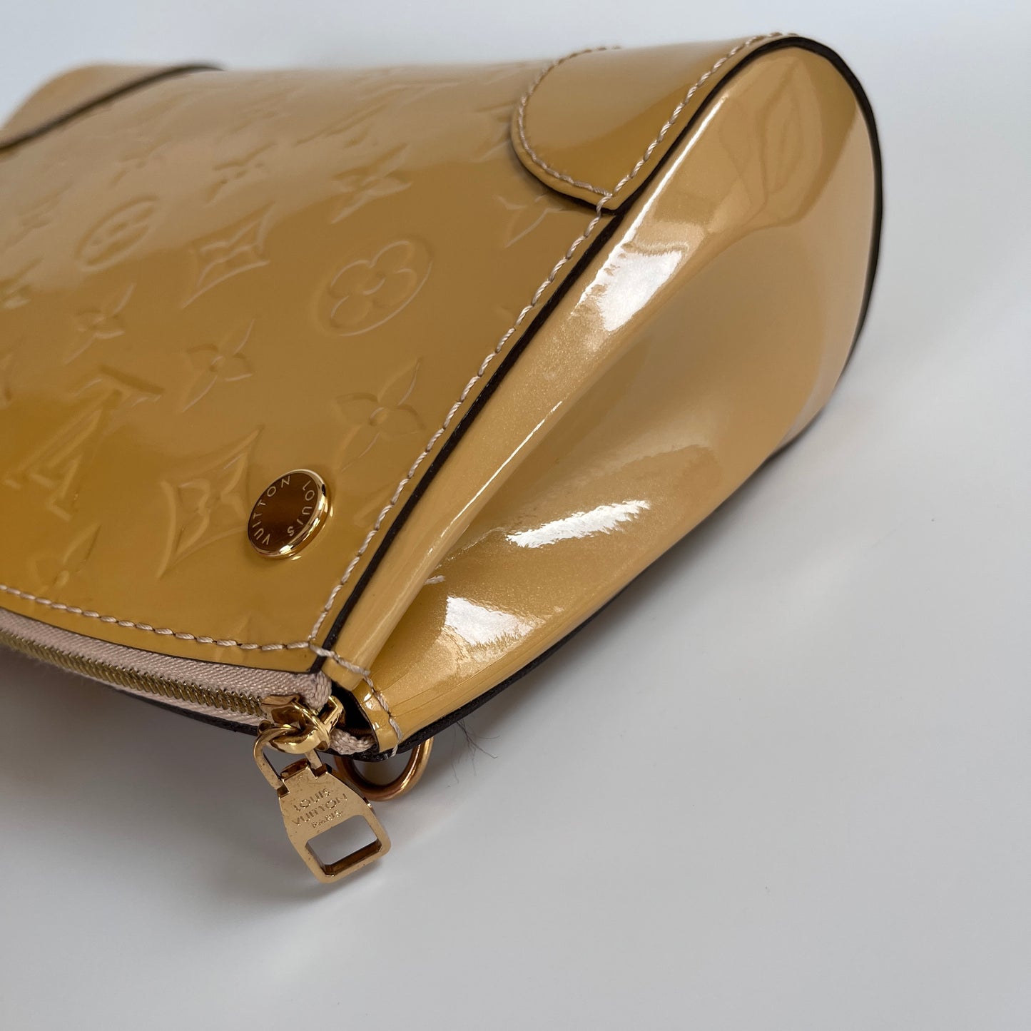 Louis Vuitton Santa Monica Yellow Vernis Clutch/ Crossbody Bag
