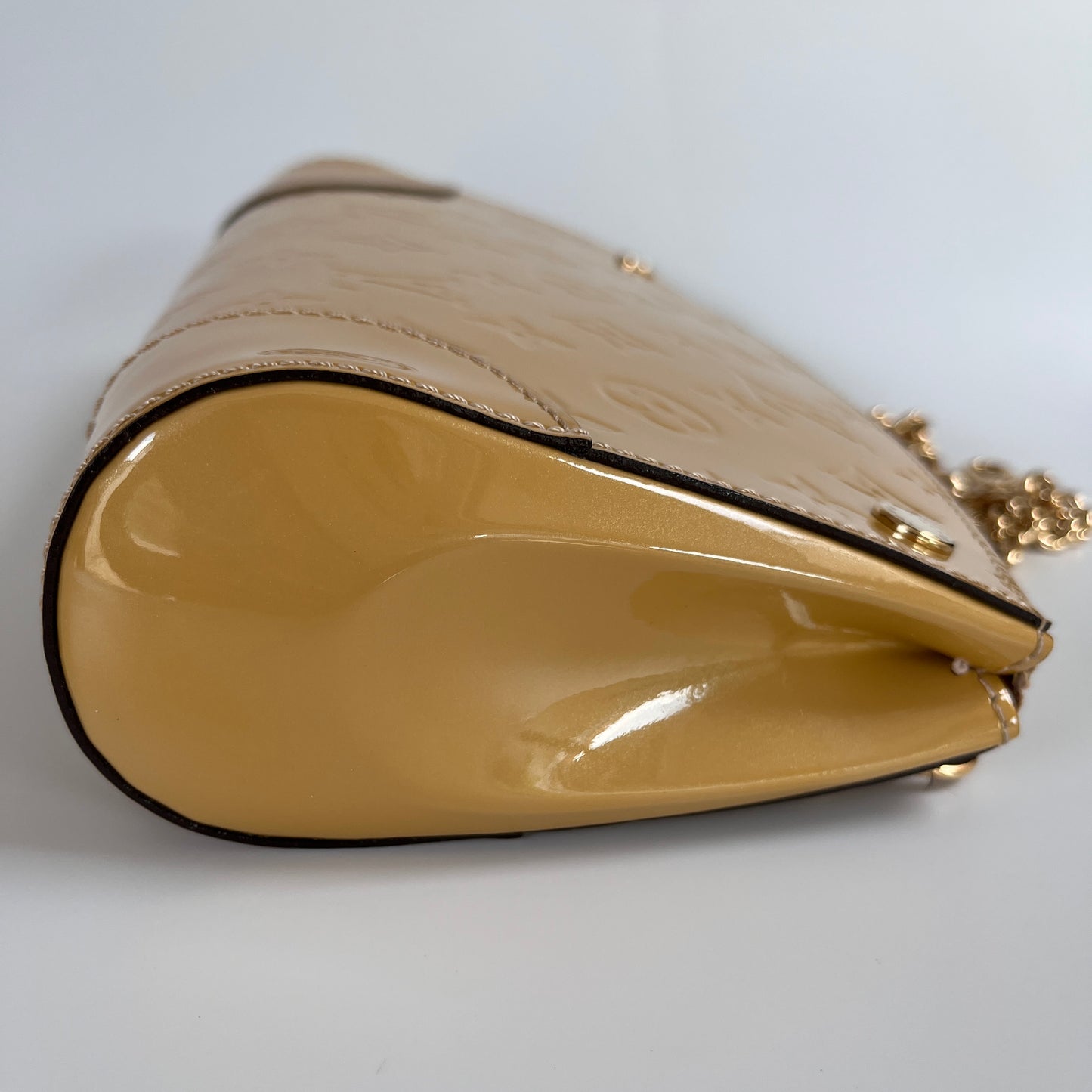 Louis Vuitton Santa Monica Yellow Vernis Clutch/ Crossbody Bag
