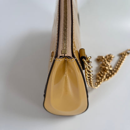 Louis Vuitton Santa Monica Yellow Vernis Clutch/ Crossbody Bag