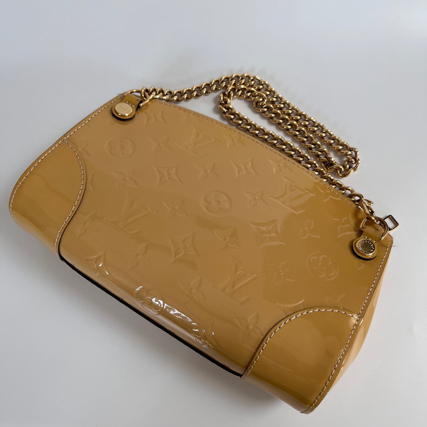 Louis Vuitton Santa Monica Yellow Vernis Clutch/ Crossbody Bag