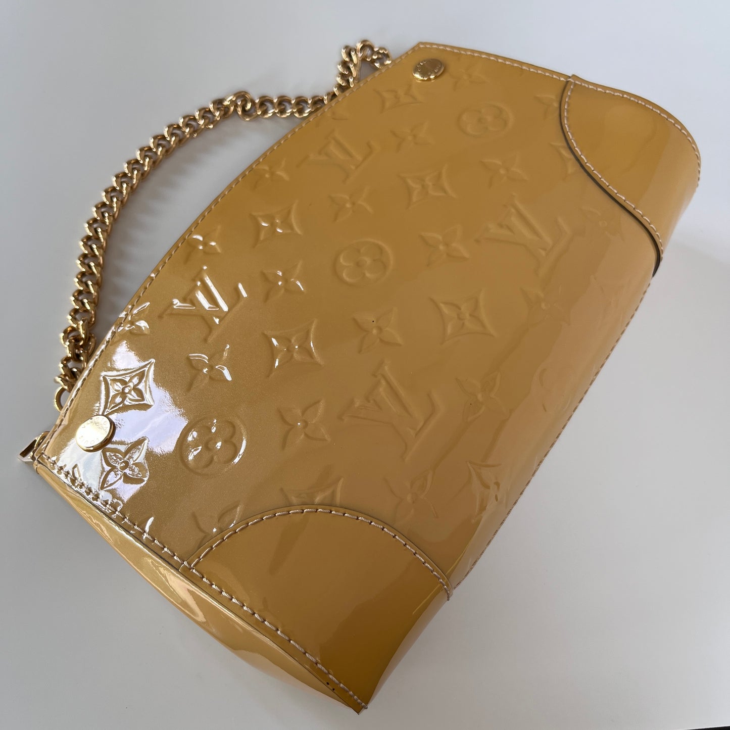 Louis Vuitton Santa Monica Yellow Vernis Clutch/ Crossbody Bag