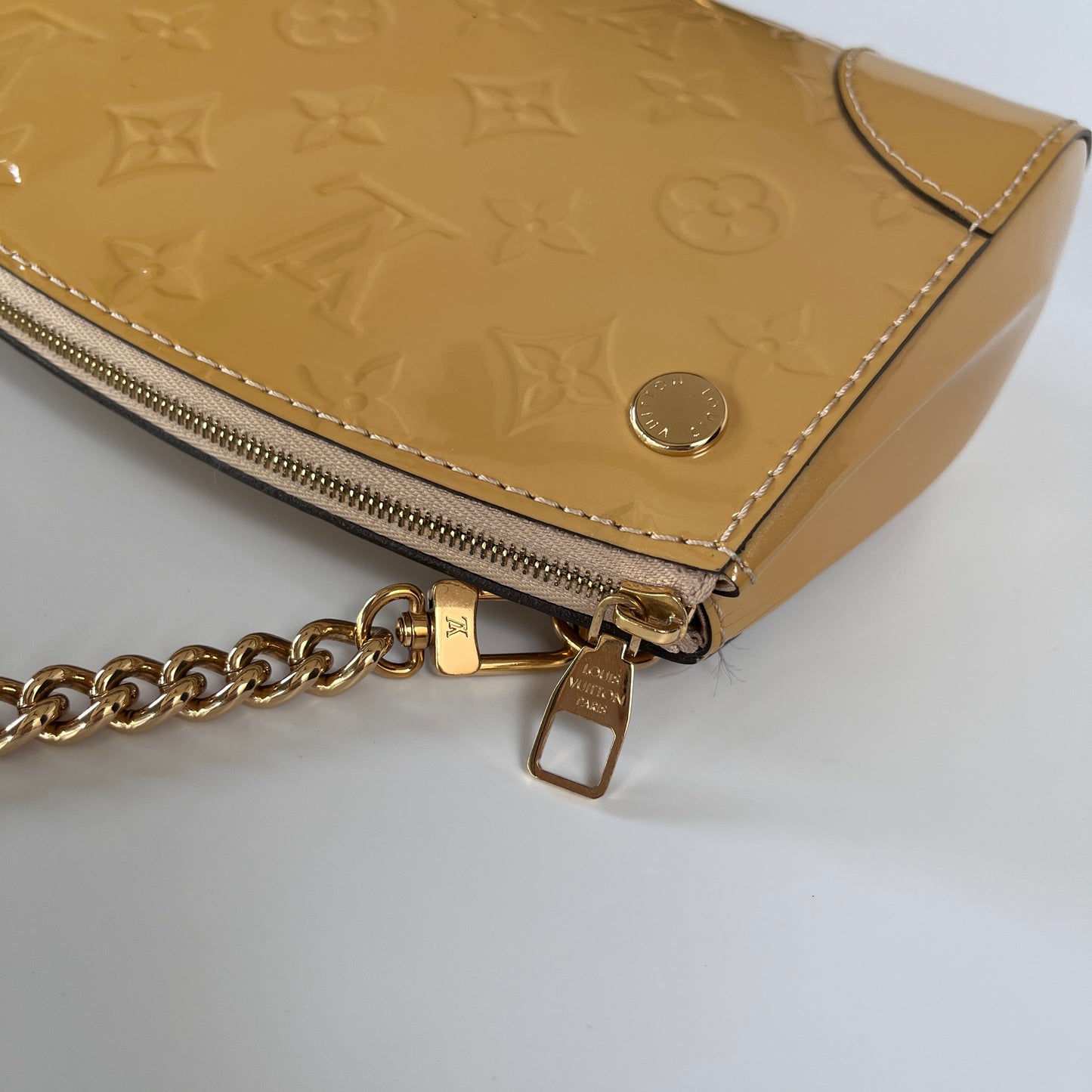 Louis Vuitton Santa Monica Yellow Vernis Clutch/ Crossbody Bag