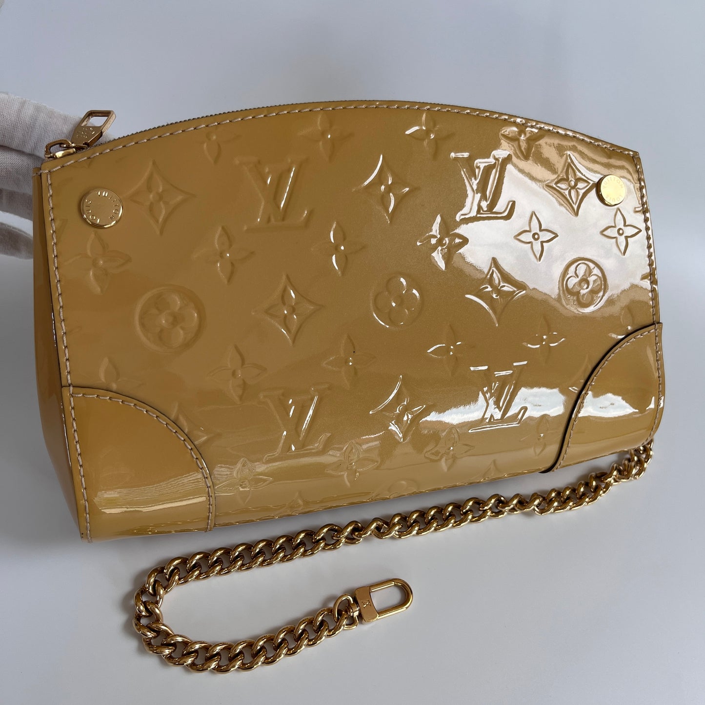 Louis Vuitton Santa Monica Yellow Vernis Clutch/ Crossbody Bag