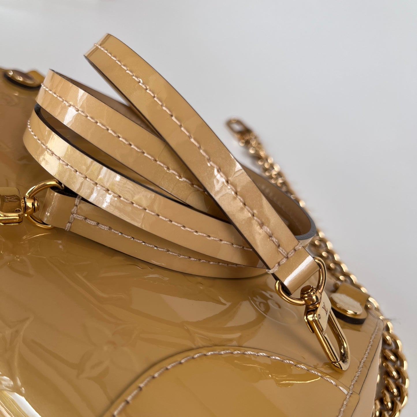 Louis Vuitton Santa Monica Yellow Vernis Clutch/ Crossbody Bag