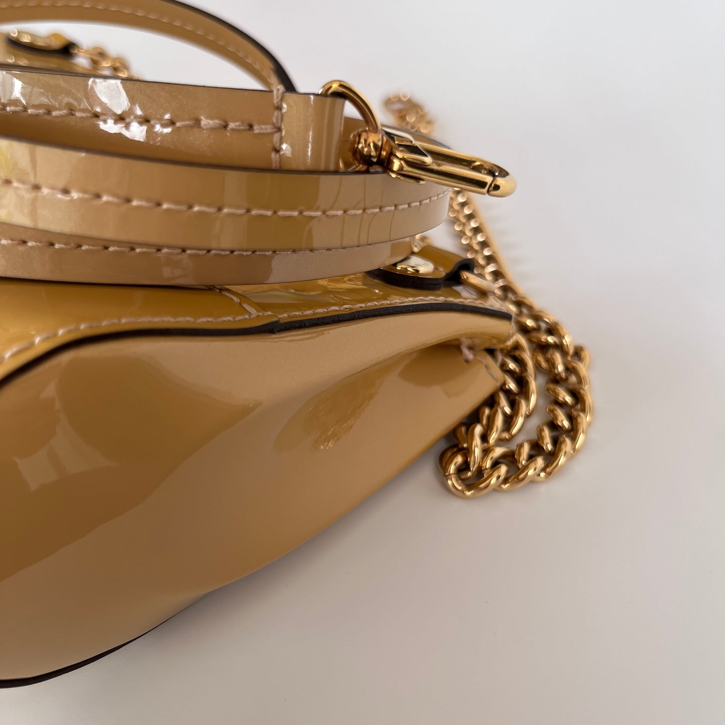 Louis Vuitton Santa Monica Yellow Vernis Clutch/ Crossbody Bag