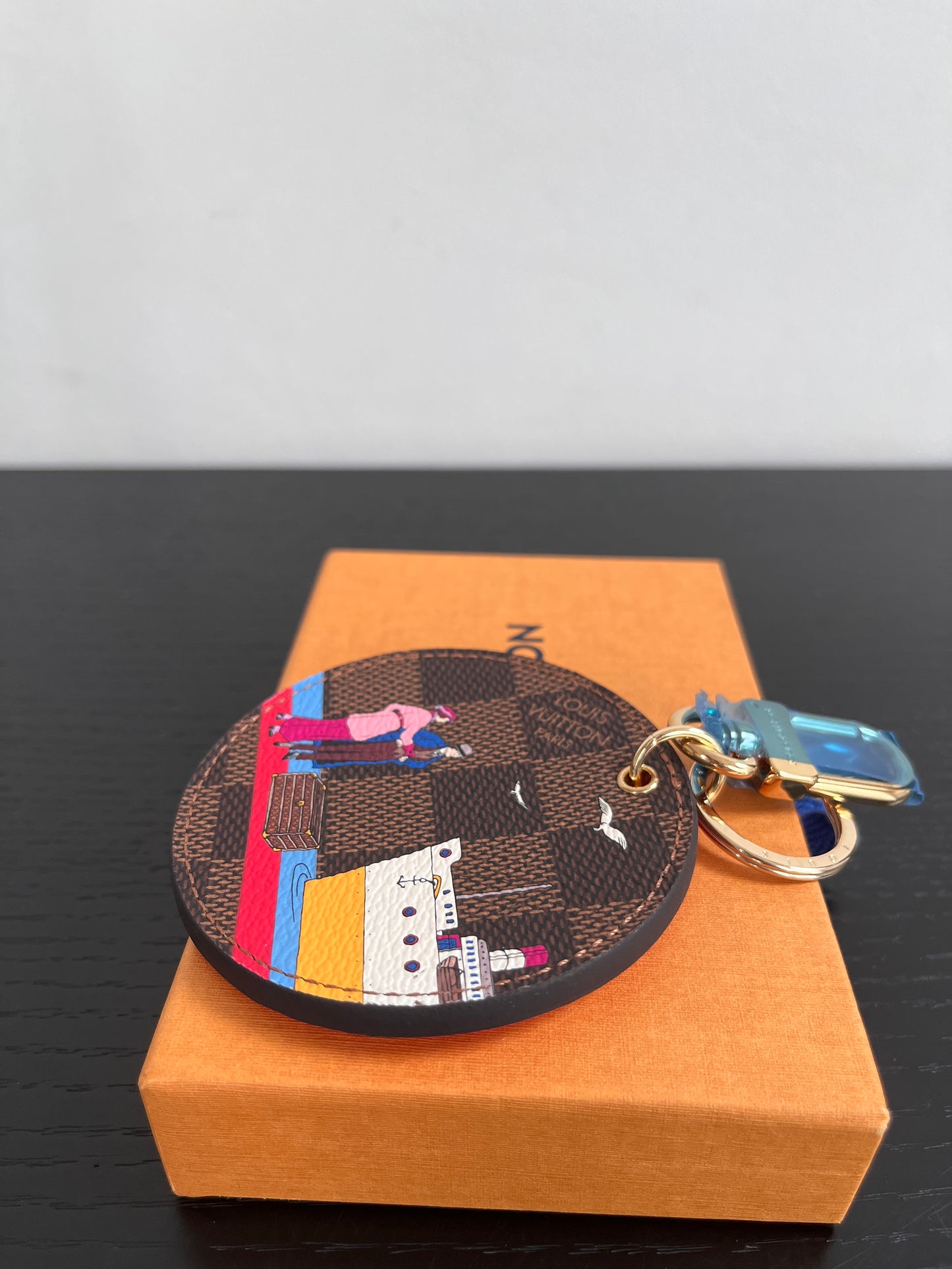 Louis Vuitton Damier Ebene Charm Keychain Holder