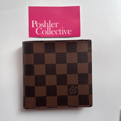 Louis Vuitton Portefeuille Marco Damier Ebene Bifold Wallet