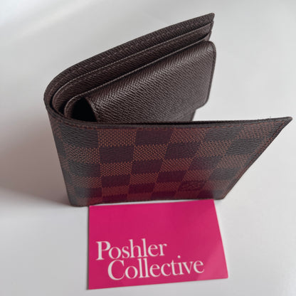 Louis Vuitton Portefeuille Marco Damier Ebene Bifold Wallet