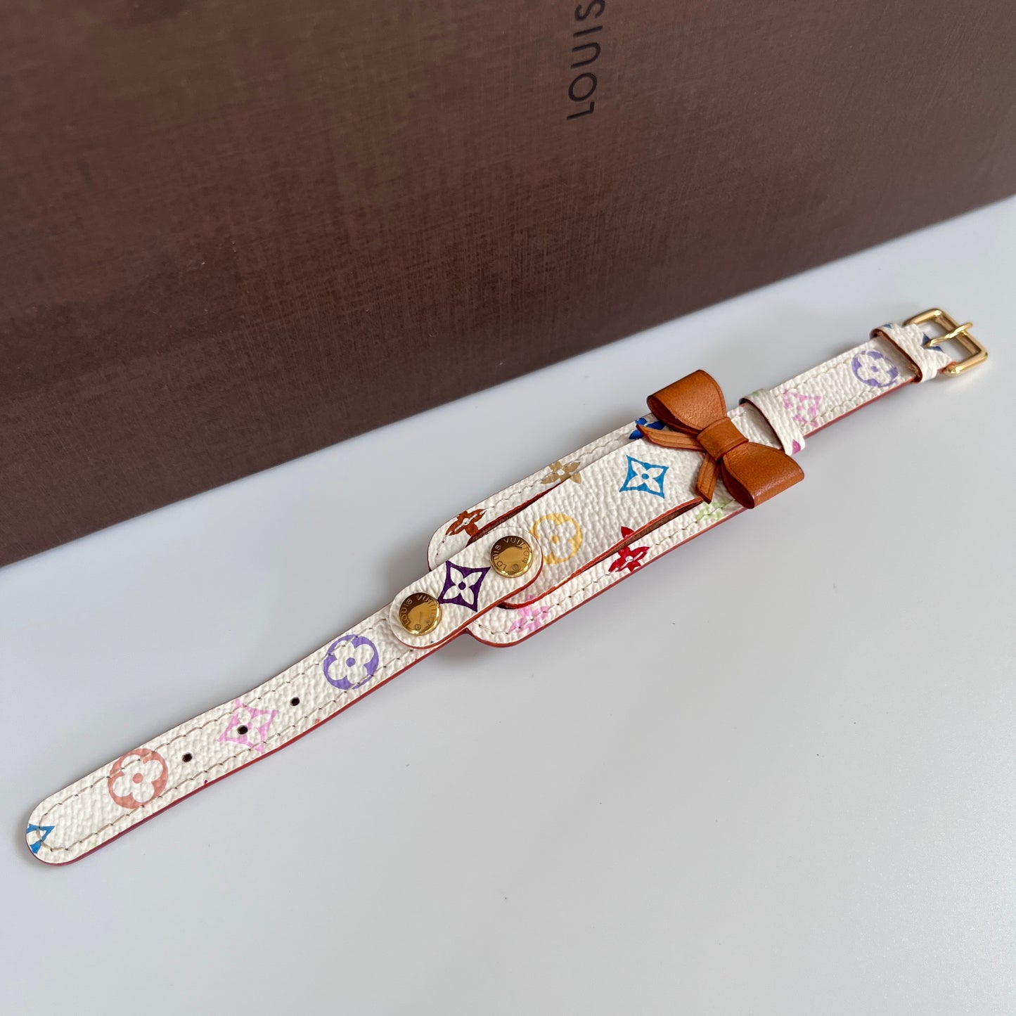 Louis Vuitton x Takashi Murakami Porte Address White Multicolor Bracelet