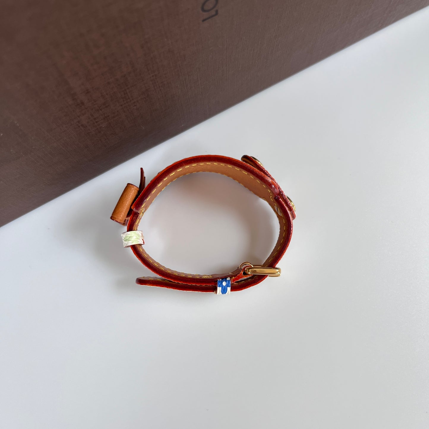 Louis Vuitton x Takashi Murakami Porte Address White Multicolor Bracelet
