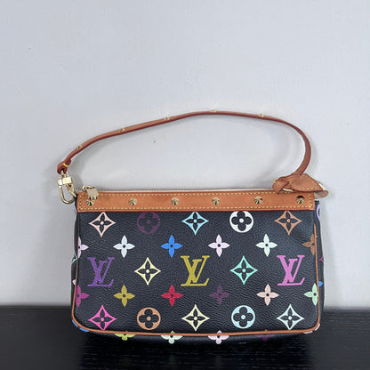 Louis Vuitton x Takashi Murakami Black Multicolor Pochette