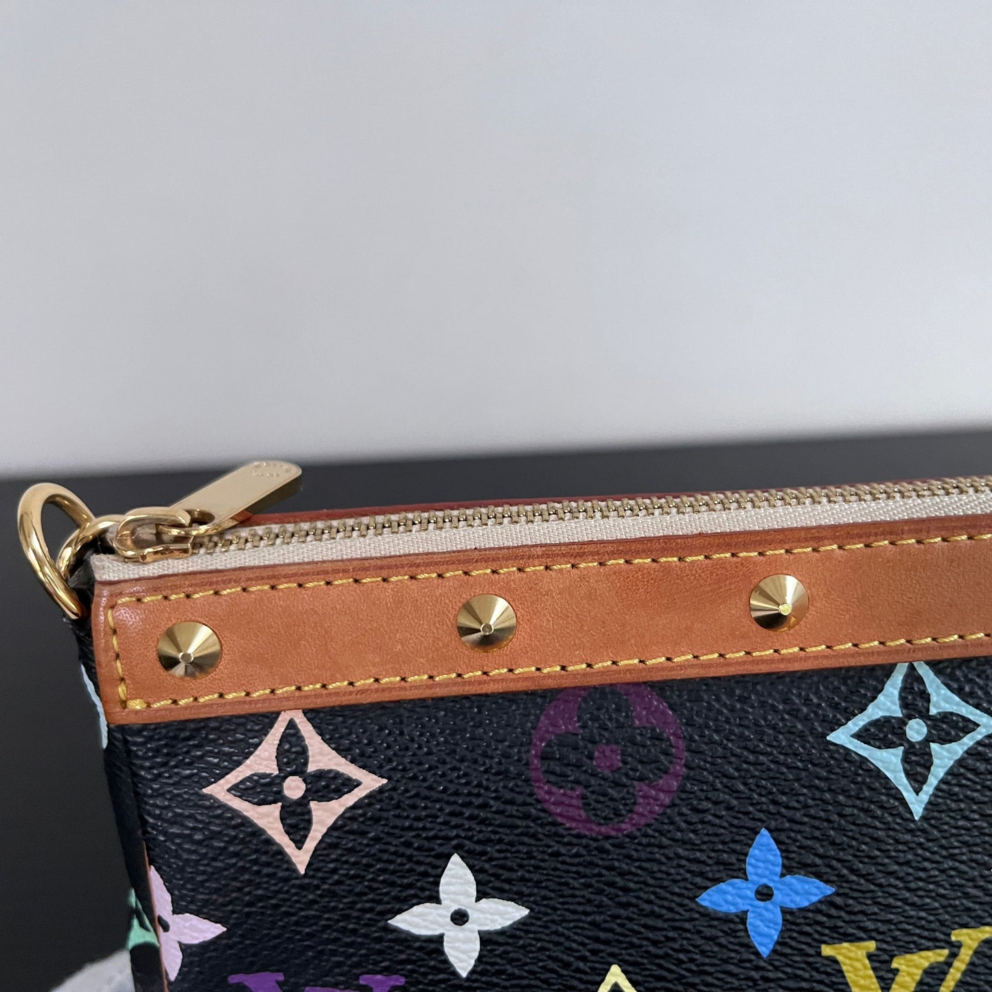 Louis Vuitton x Takashi Murakami Black Multicolor Pochette