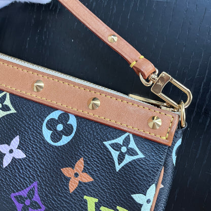 Louis Vuitton x Takashi Murakami Black Multicolor Pochette