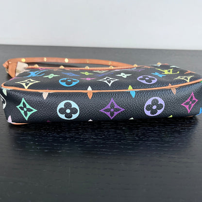 Louis Vuitton x Takashi Murakami Black Multicolor Pochette