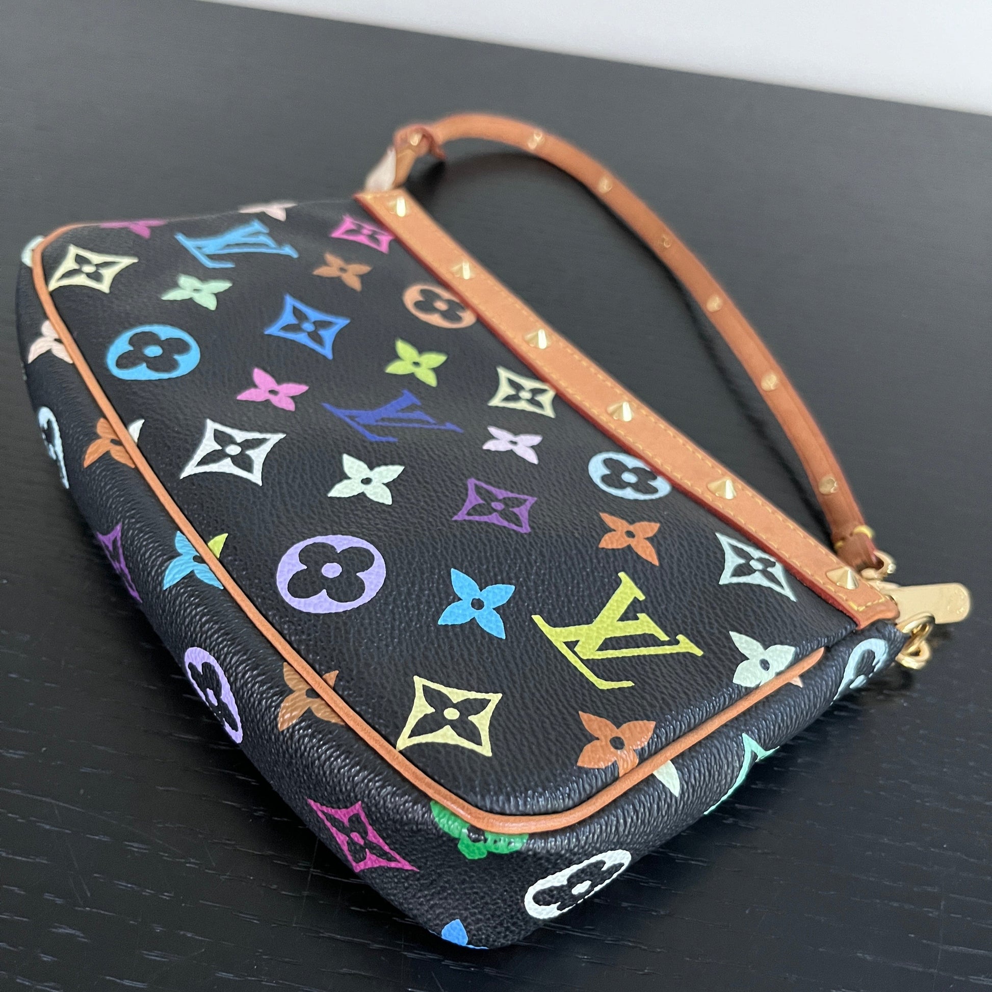 Louis Vuitton x Takashi Murakami Black Multicolor Pochette