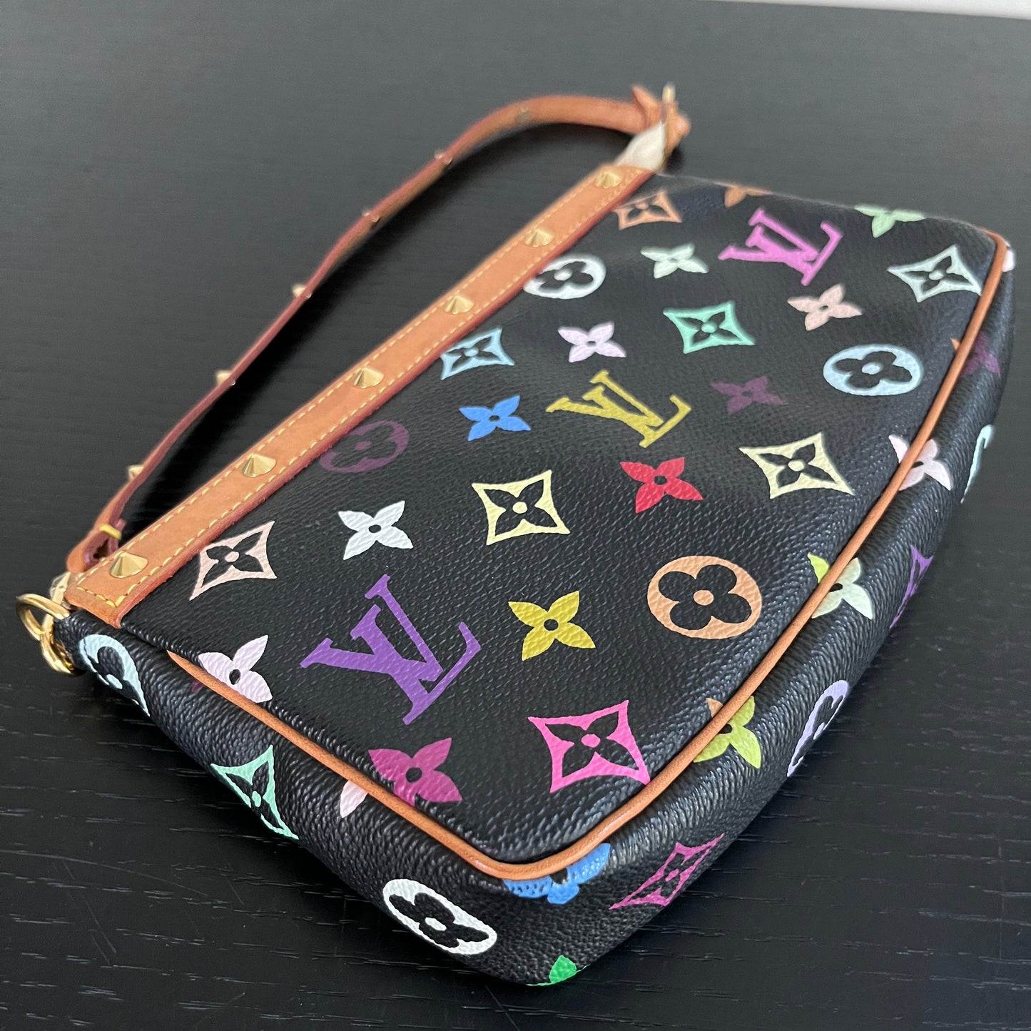 Louis Vuitton x Takashi Murakami Black Multicolor Pochette