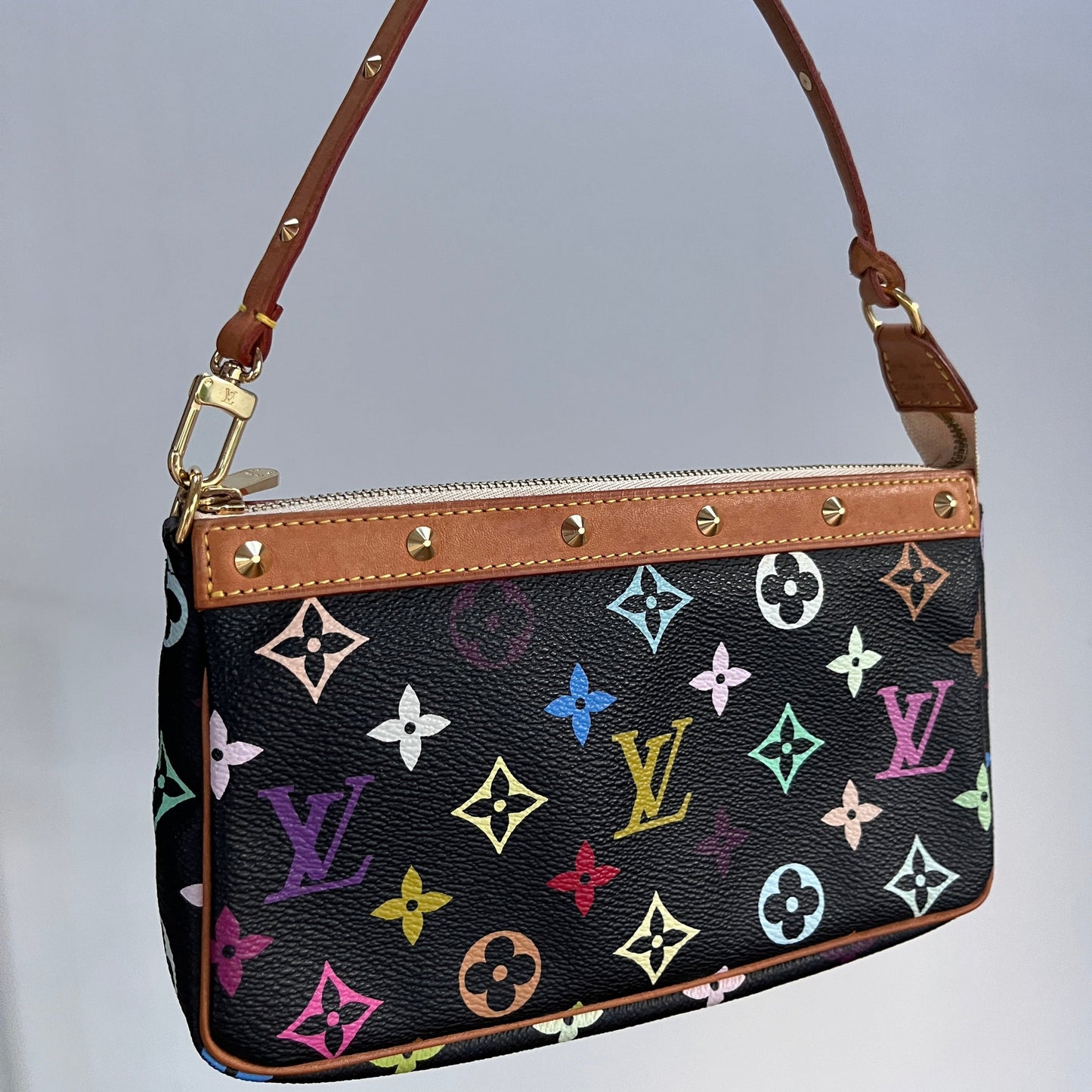 Louis Vuitton x Takashi Murakami Black Multicolor Pochette