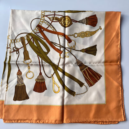 Celine Unused Multicolor Silk Square Scarf