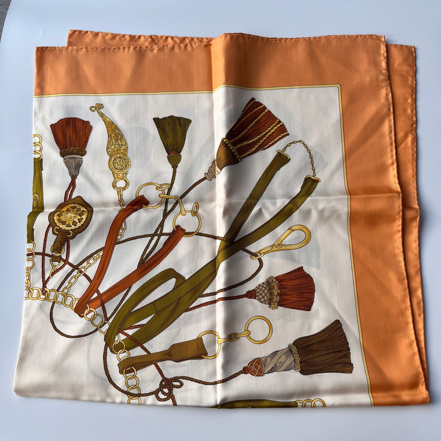 Celine Unused Multicolor Silk Square Scarf