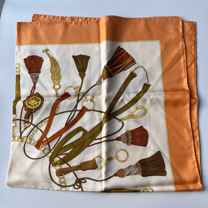 Celine Unused Multicolor Silk Square Scarf