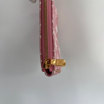 Louis Vuitton Pink Monogram Denim Key Pouch
