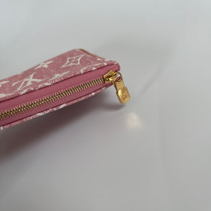 Louis Vuitton Pink Monogram Denim Key Pouch