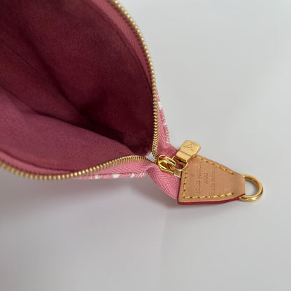 Louis Vuitton Pink Monogram Denim Key Pouch