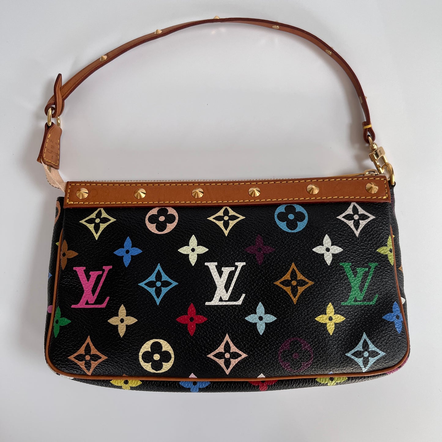Louis Vuitton x Takashi Murakami Black Multicolor Pochette