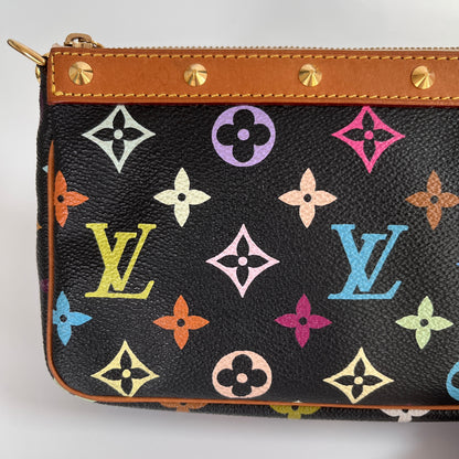 Louis Vuitton x Takashi Murakami Black Multicolor Pochette