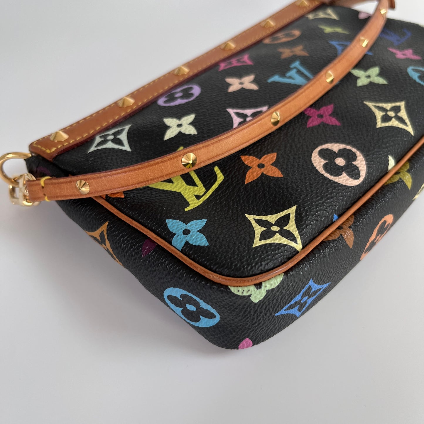 Louis Vuitton x Takashi Murakami Black Multicolor Pochette