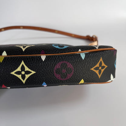 Louis Vuitton x Takashi Murakami Black Multicolor Pochette