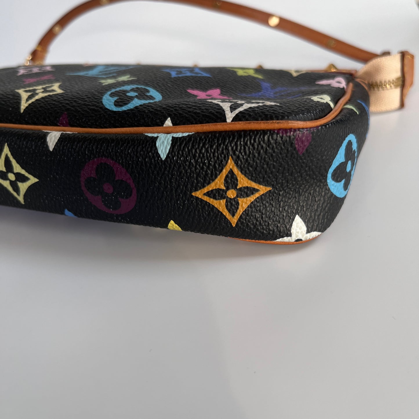 Louis Vuitton x Takashi Murakami Black Multicolor Pochette