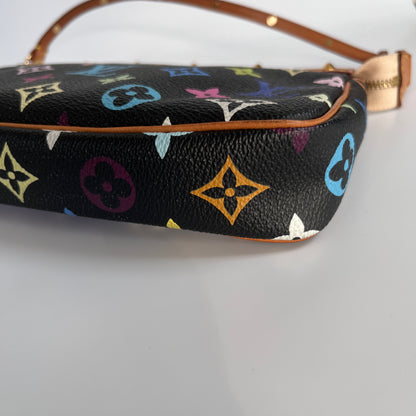Louis Vuitton x Takashi Murakami Black Multicolor Pochette