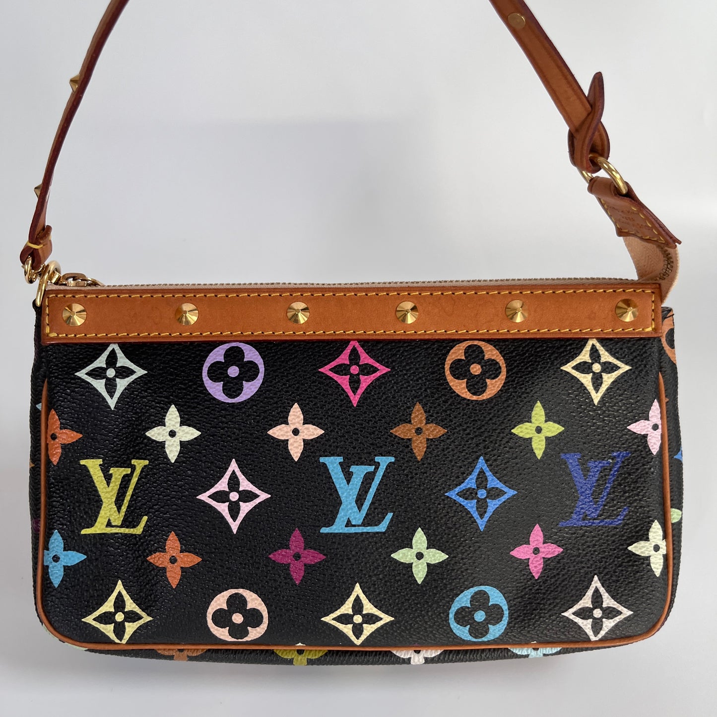 Louis Vuitton x Takashi Murakami Black Multicolor Pochette