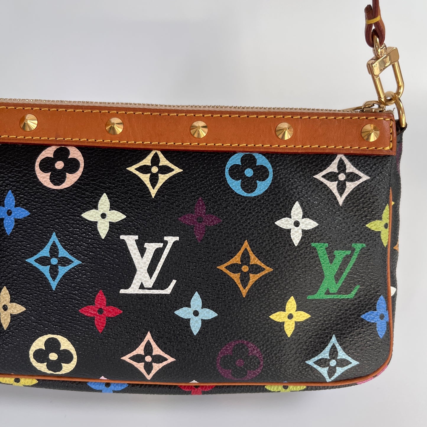 Louis Vuitton x Takashi Murakami Black Multicolor Pochette