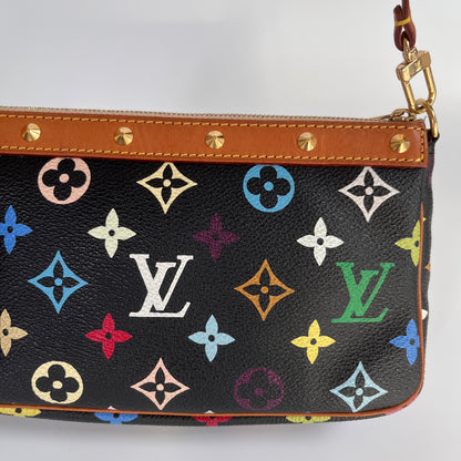 Louis Vuitton x Takashi Murakami Black Multicolor Pochette