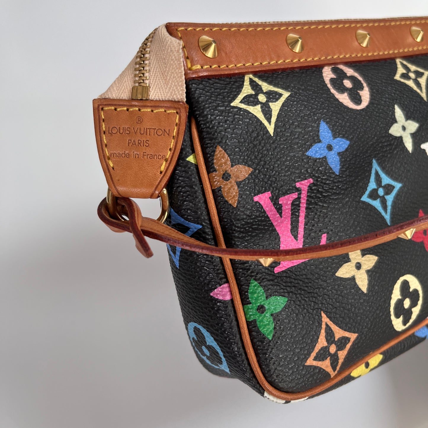 Louis Vuitton x Takashi Murakami Black Multicolor Pochette