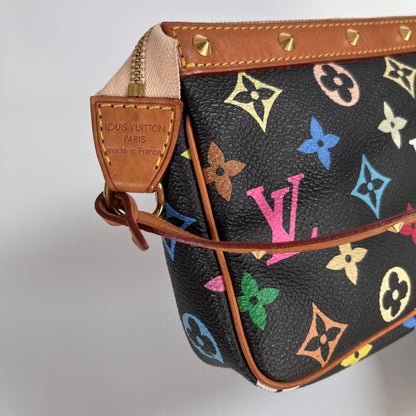 Louis Vuitton x Takashi Murakami Black Multicolor Pochette
