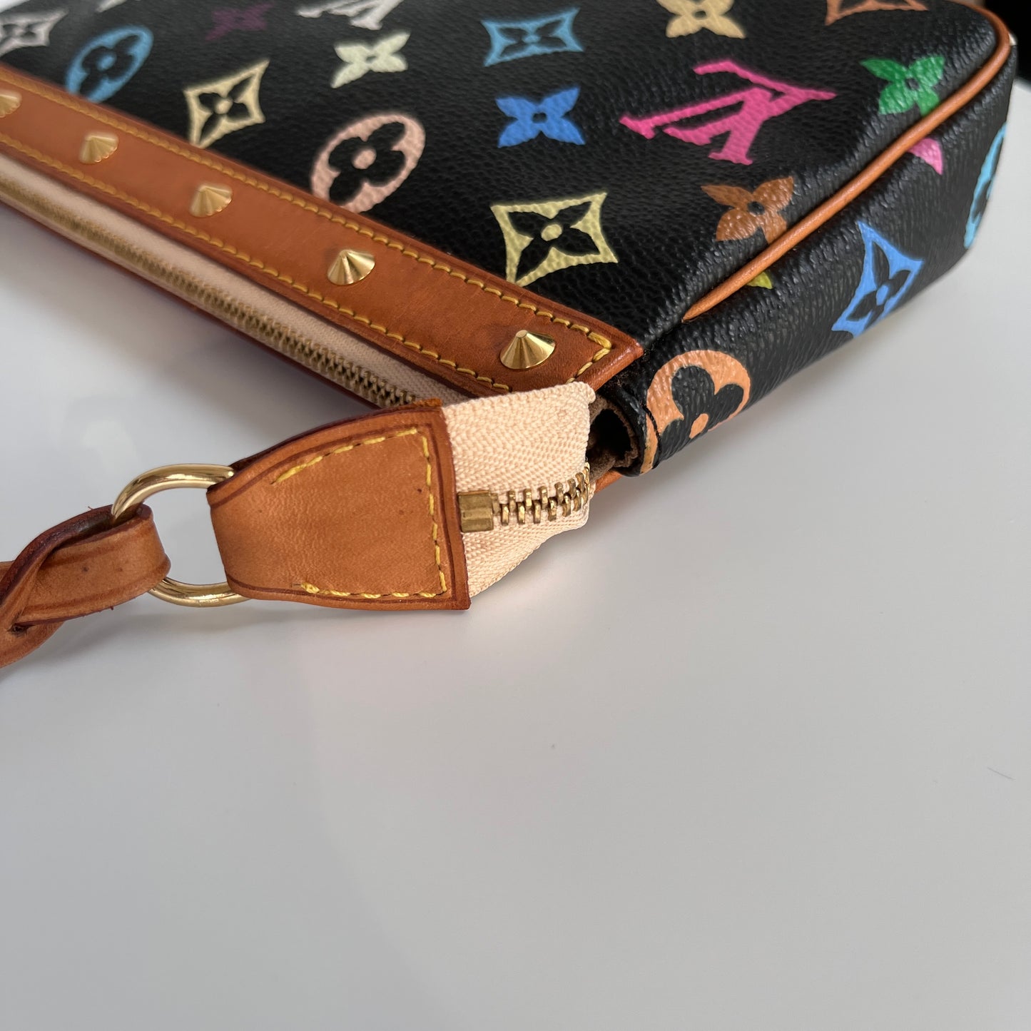 Louis Vuitton x Takashi Murakami Black Multicolor Pochette