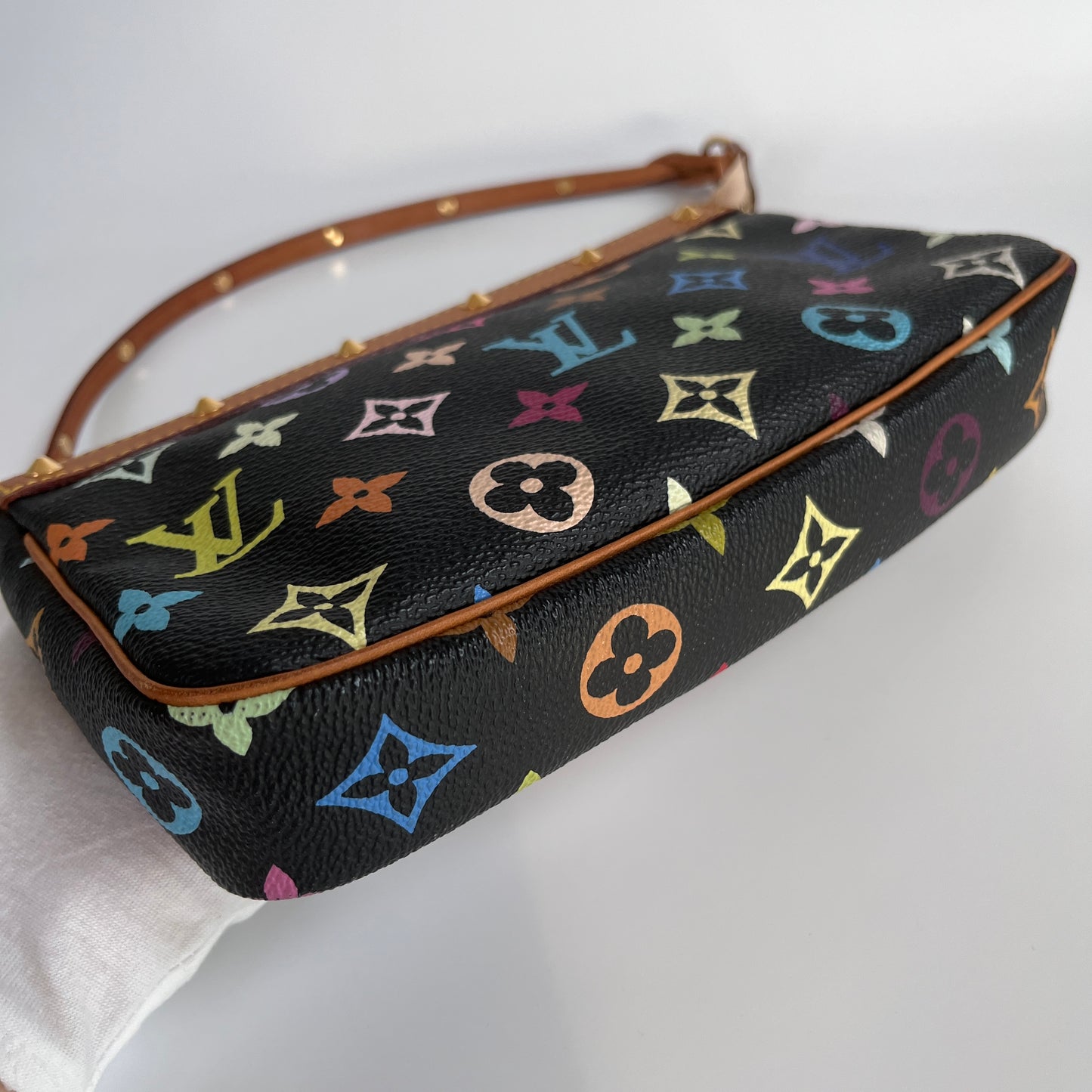 Louis Vuitton x Takashi Murakami Black Multicolor Pochette