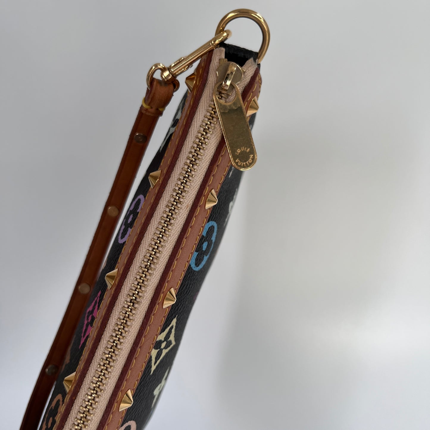 Louis Vuitton x Takashi Murakami Black Multicolor Pochette