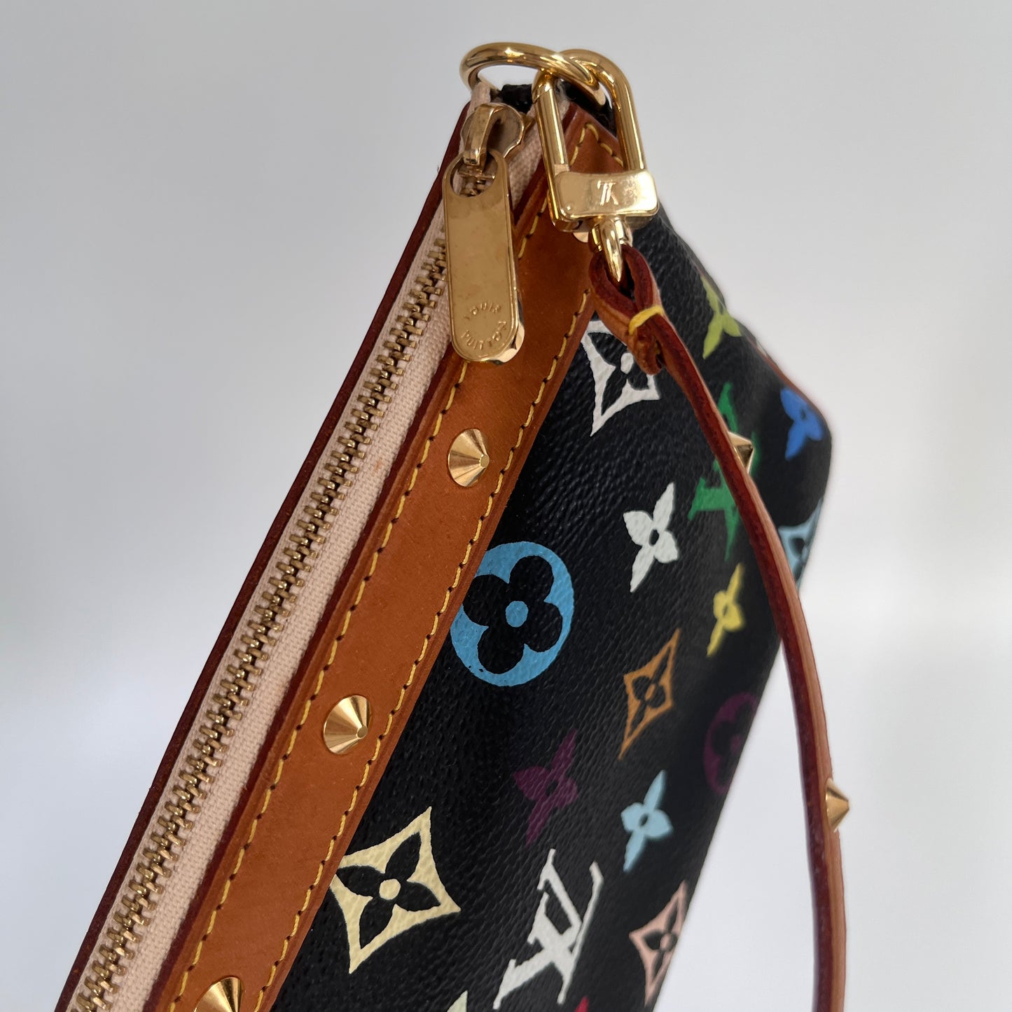 Louis Vuitton x Takashi Murakami Black Multicolor Pochette