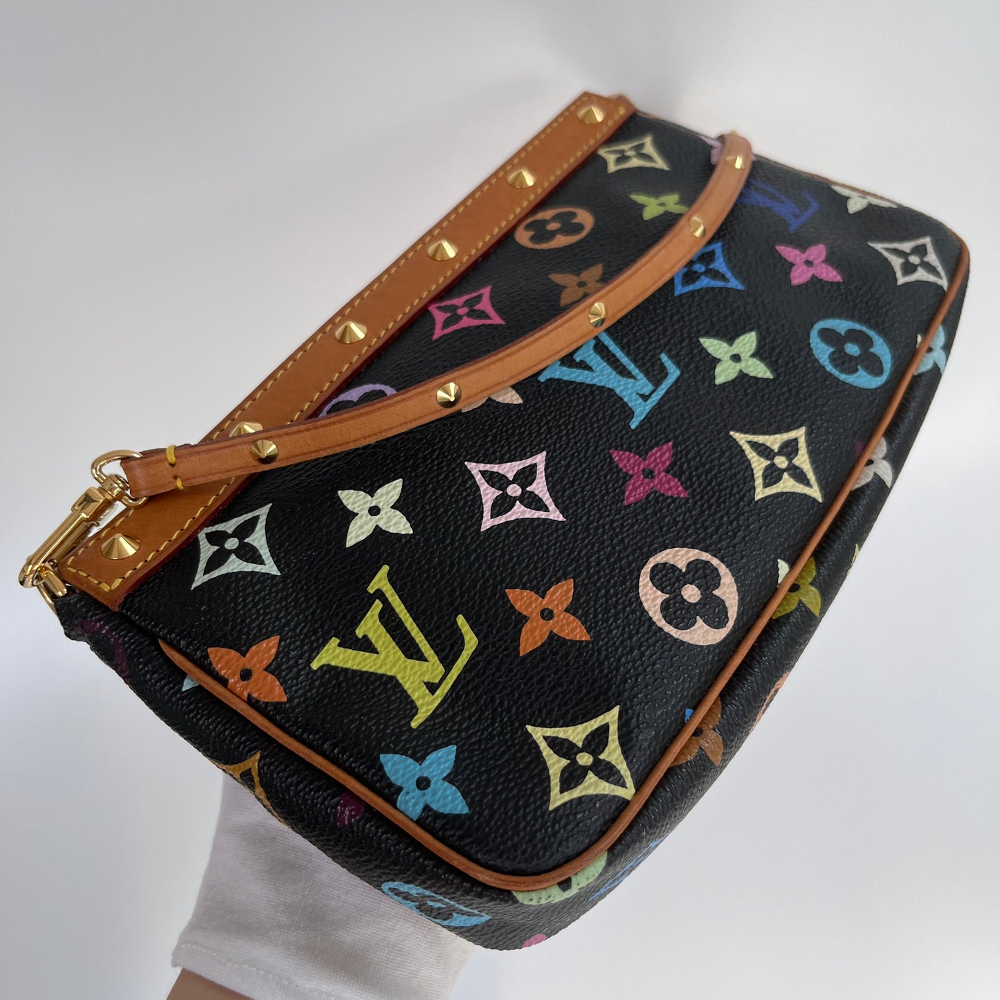 Louis Vuitton x Takashi Murakami Black Multicolor Pochette