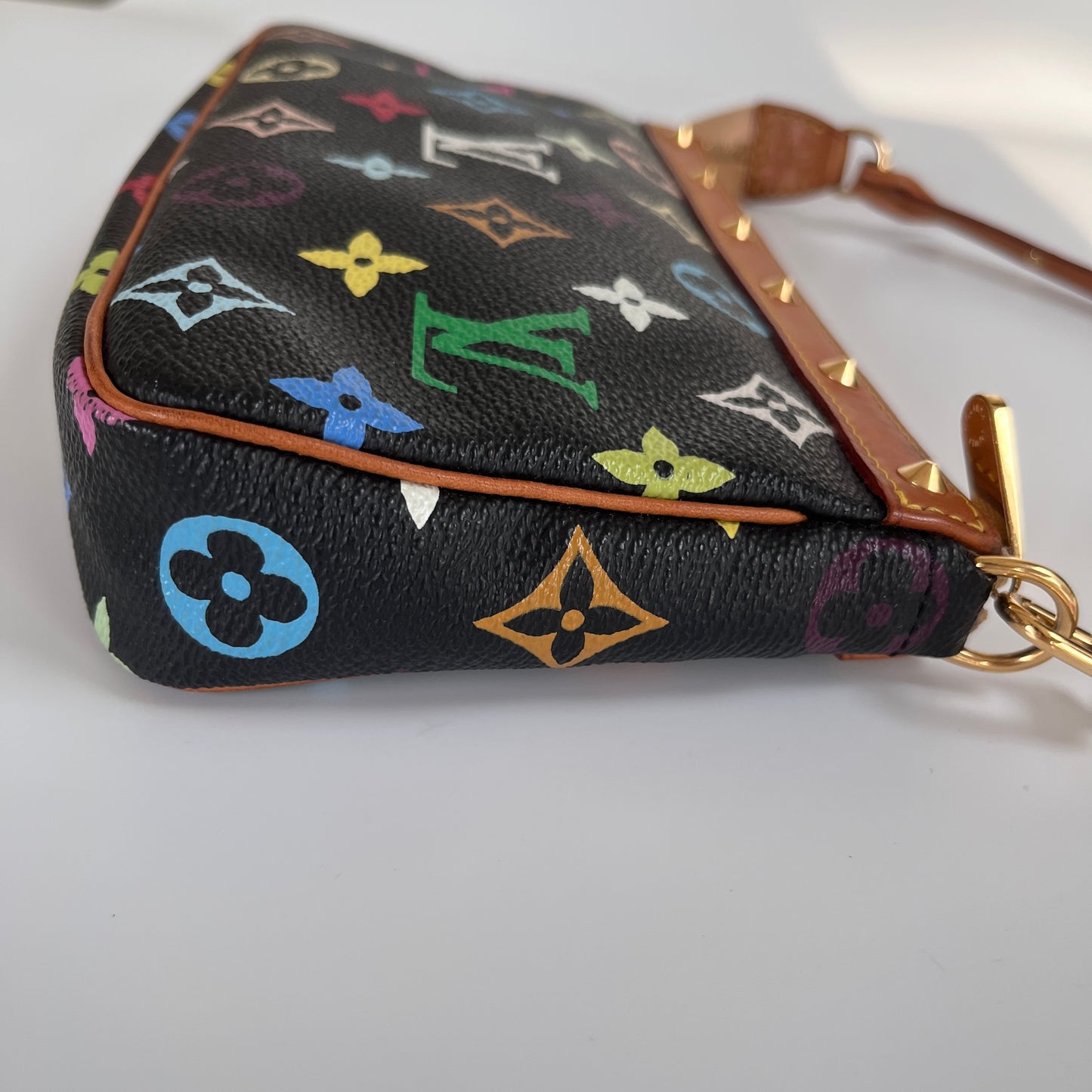 Louis Vuitton x Takashi Murakami Black Multicolor Pochette