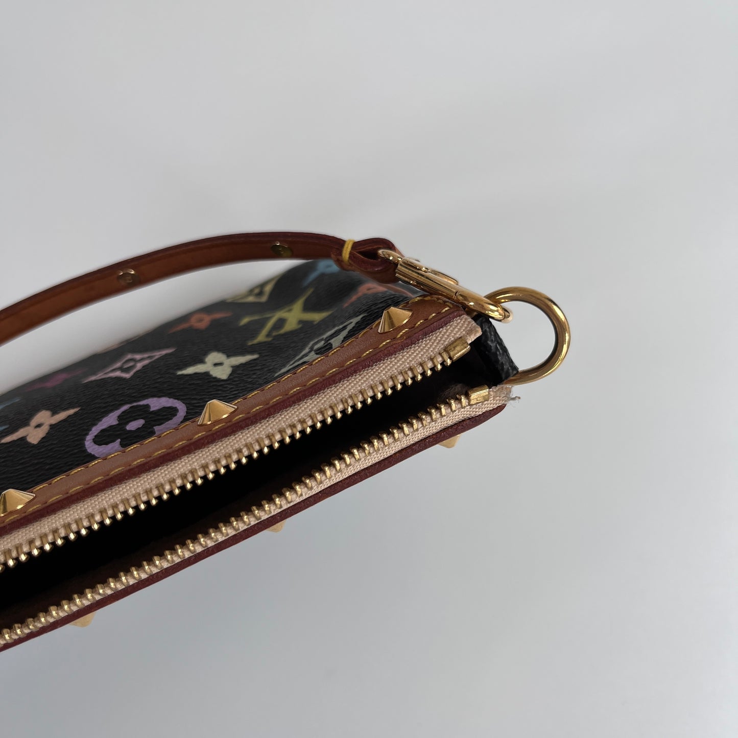 Louis Vuitton x Takashi Murakami Black Multicolor Pochette